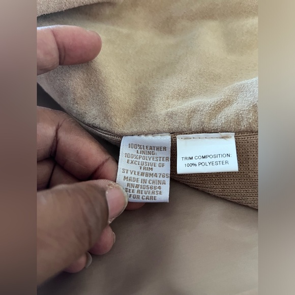 Badgley Mischka’s “American Glamour” Beige Suede Waterfall Collar Jacket Size XL - Picture 13 of 14